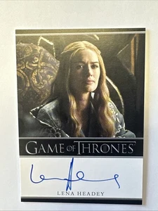 GAME OF THRONES SEASON 1 LENA HEADEY AS CERSEI LANNISTER AUTOGRAPH AUTO Rare Wow - Picture 1 of 2