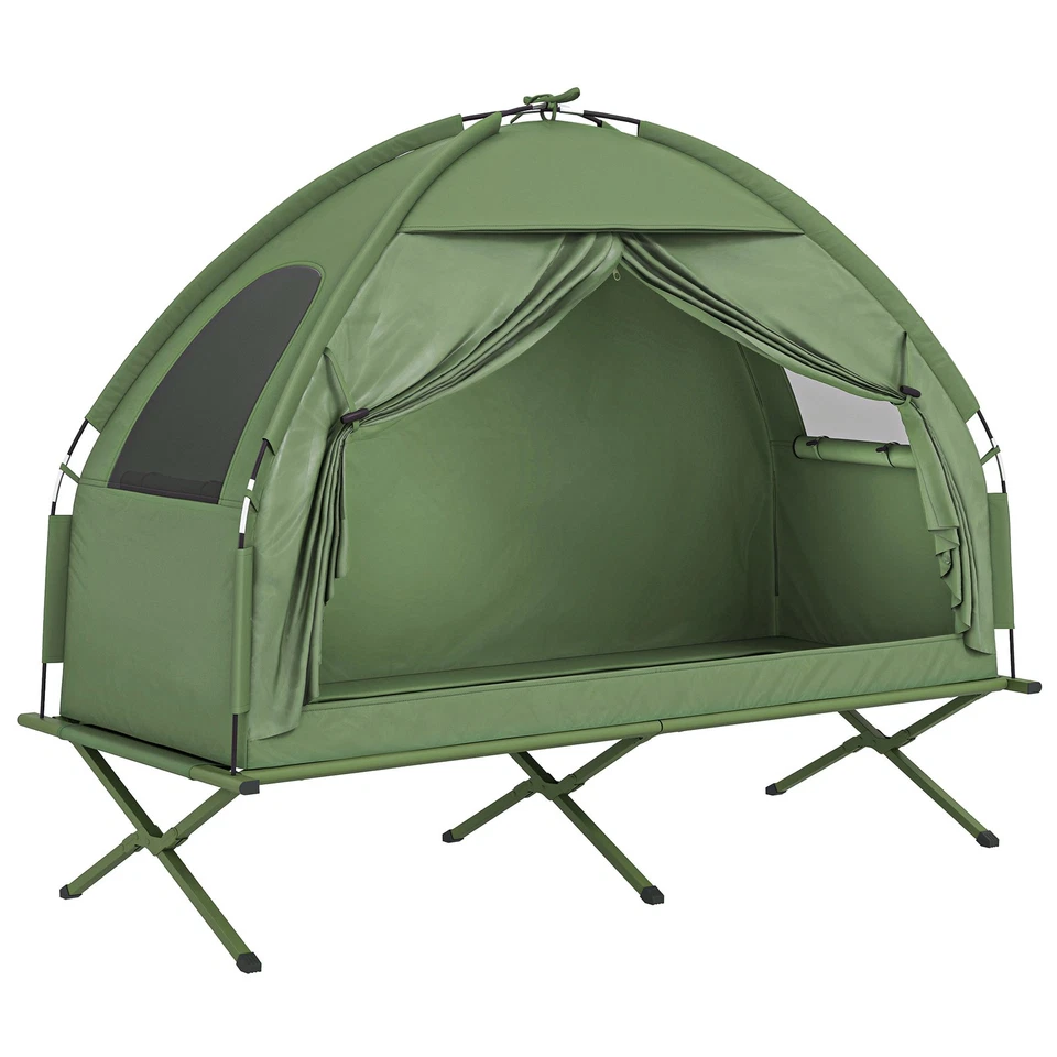 Portable 1 Person Raised Camping Tent Cot Combination for Fishing and Hunting - Image 1 of 4