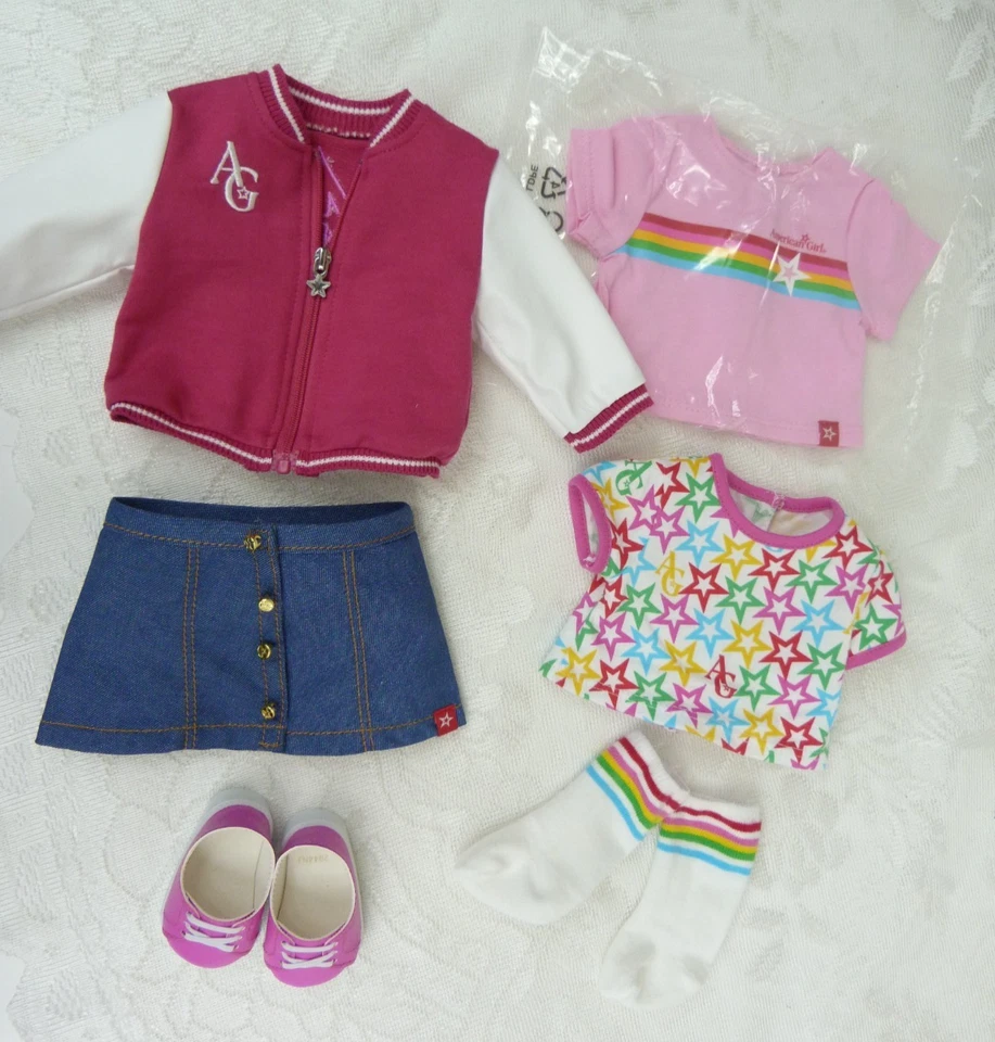 New Star Squad Outfit Truly Me American Girl Doll Skirt Shoe Jacket Meet Clothes - Image 1 of 4