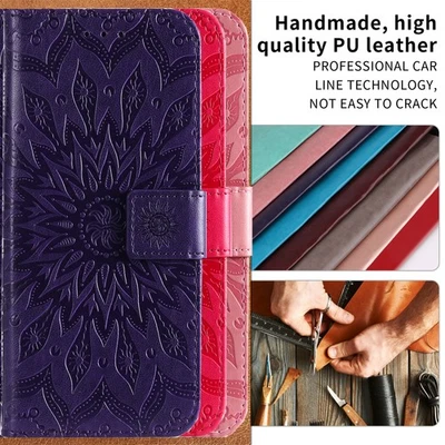 Phone Case Cover for Xiaomi 15 14T Redmi K70 13 14C Note 14 Embossed Wallet Case - Image 1 of 4