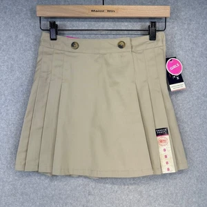 French Toast Skort Girls School Uniform Khaki Size 8 Pleated Adjustable Waist - Picture 1 of 11