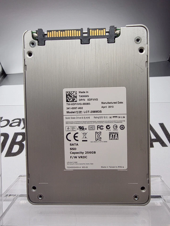 Lite-On LCT-256M3S 256GB 2.5" SATA SSD – Dell 0DFVVG, FW VRDC - Image 1 of 1