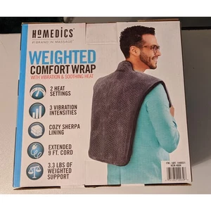 Homedics ComfortPRO Weighted Vibration Heat Wrap for Shoulders Neck Upper Back - Picture 1 of 7