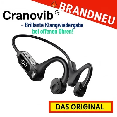 Cranovib™ Knochenschall Kopfhörer Bluetooth Knochenleitung Ohrhörer wasserdicht - Bild 1 von 4