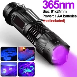 UV Flashlight Black Light Flashlight Ultraviolet LED Pet Urine Stains Detector - Picture 1 of 7