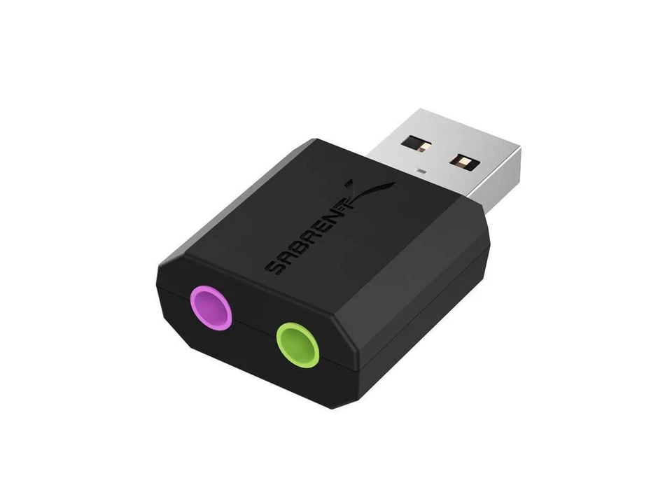 SABRENT USB External Stereo Sound Adapter for Windows and Mac. Plug and Play No - Image 1 of 4