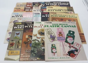 Leisure Arts Plastic Canvas Patterns lot of 19 x-mas ornaments bookmarks MORE - Picture 1 of 20