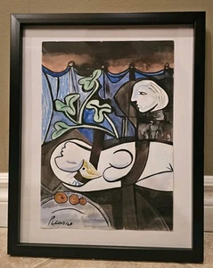 Picasso Original Oil Painting -Signed-Gallery Stamp -Framed-Not A Copy - Picture 1 of 11