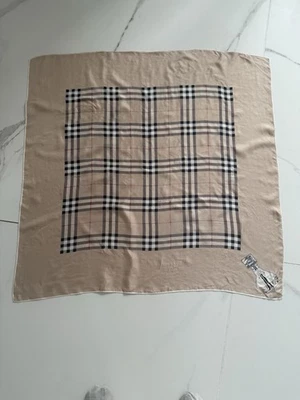 Burberrys Seidentuch Nova Check Beige 77×77cm - Bild 1 von 4
