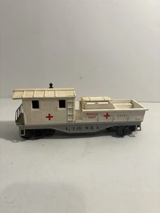Nachkriegs Lionel Nr. 6814 Erste Hilfe Sanitätswagen Rettungsbegleitwagen schmutzig aber keine Schäden - Bild 1 von 9