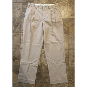 L.L. Bean Chino Pleated Pants Comfort Waist Size 36 - Picture 1 of 3