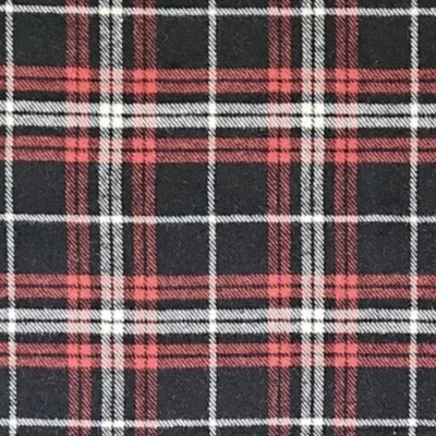 Tela a cuadros tejida de franela de algodón TELAS MARCUS negro rojo por yarda por yarda Foto 1 de 3