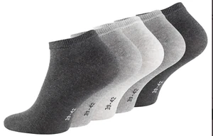 5 Paar oder 10 Paar Unisex Sneaker Socken schwarz grau versch. Größen bis 50 - Picture 1 of 4