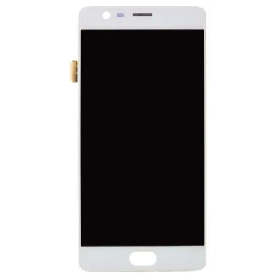 LCD Digitizer Frame Assembly for OnePlus 3 Silk White Replacement Screen Light - Image 1 of 2