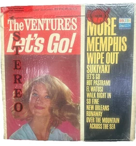 The Ventures-Let's Go-1963 Rock Instrumental In Shrink Vinyl BST 8024 - Picture 1 of 4