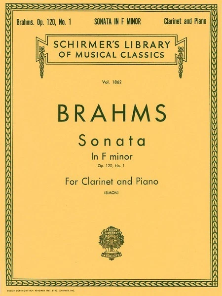 Brahms Sonata in F Minor Op. 120 No. 1 Score and Parts Sheet Music 050262350 - Image 1 of 1