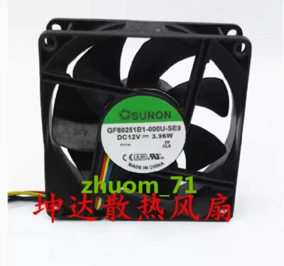 1PC SUNON GF80251B1-000U-SE9 12V 3.96W 8cm 4-wire cooling fan - Image 1 of 2