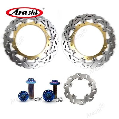 Discos de freno delanteros traseros + tornillos para BMW S1000RR 2009-2018 S1000R 2014-2017 Foto 1 de 4