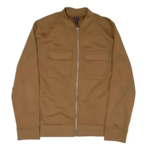 Neu mit Etikett H&M Large Sepia braun Bomber Taschen Reißverschluss Langarm Herren Jacke - Bild 1 von 3