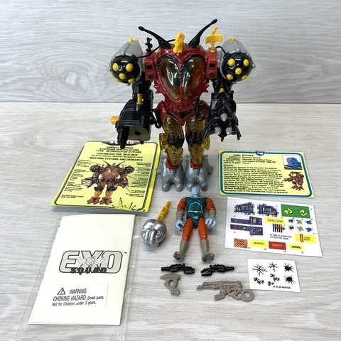 Exo Squad General Draconis Interrogator E-Frame 1995 Complete w Spec Sheet Cover