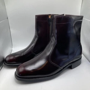 Good Year Boots Mens Size 8.5 EEE Neolite Ankle Maroon Leather Side Zip USA Made - Picture 1 of 10