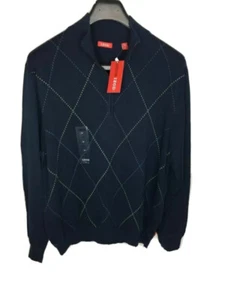 Men’s Izod 1/4 Zip Cotton Argyle Sweater •Size S *NWT - Picture 1 of 6