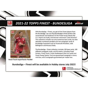 2021-22 Topps Bundesliga Finest Soccer Hobby BOX FACTORY SEALED 21TOSBF - Picture 1 of 5