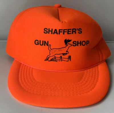 Sombrero de Caza Naranja Brillante De Colección “Shaffers Gun Shop” Espuma SnapBack Cazador de Ciervos Foto 1 de 4