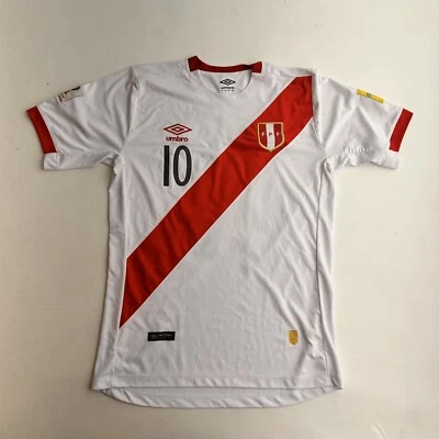 Peru 2018 World Cup Umbro Home Jersey #10 Cueva Men’s Size L FPF Fifa Russia - Image 1 of 4