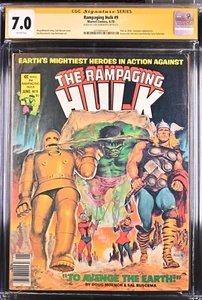 RAMPAGING HULK #9 - 6/78 -CGC SIGNATURE SERIES SIGNED BY CHRIS HEMSWORTH CGC 7.0 - Picture 1 of 2