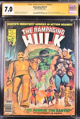 RAMPAGING HULK #9 - 6/78 -CGC SIGNATURE SERIES SIGNED BY CHRIS HEMSWORTH CGC 7.0 - Image 1 of 2