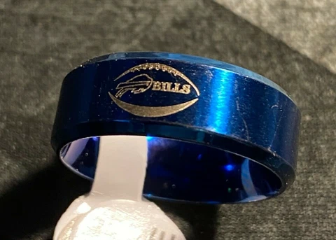 Buffalo Bills titanium ring size 11, NEW, ring is fine cut NOT smooth Cover