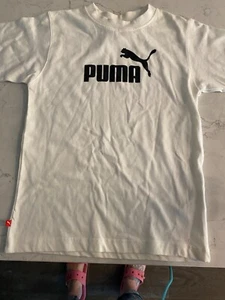 Camiseta Puma Logo Niños Pequeña Blanca 100% Algodón Cuello Redondo Manga Corta Informal Nueva con Etiquetas - Imagen 1 de 11