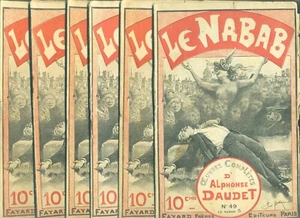 LE NEBAB 6 PAPERBACK BOOKLETS OF SERIES BY ALPHONSE DAUDET C. 1900'S - Picture 1 of 2