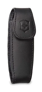 Victorinox® Swiss Army Mediano Negro Cuero Clip Bolsa - Nuevo - Imagen 1 de 6