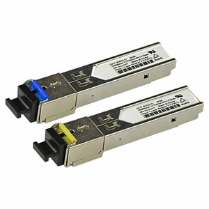 2Pcs SC Connector 3km 1.25GB/s SFP-BX03-D Tx1550nm/RX1310nm Transceiver Module - Photo 1/4