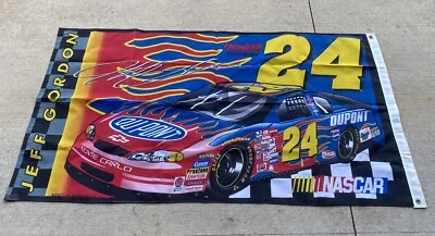 Jeff Gordon # 24 NASCAR Banner 2001 Hendrick J G Motorsports y placa de interruptor Foto 1 de 4