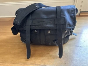 BELSTAFF 554 COLONIALE TELA PELLE MESSENGER Nero Made In ITALY Fuori Produzione - Foto 1 di 12