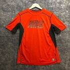 Nike Pro Combat T Shirt Boys XL Orange Spell Out Fitted Stretch Dri Fit Athletic