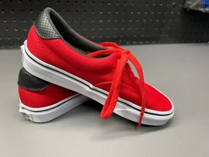 Vans Off The Wall Sneakers Women's US Size 6 Red Canvas Low Top Worn Once - Picture 1 of 5