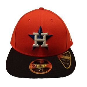 Houston Astros Alternate Fitted Hat Low Profile Size 7 1/8 New Era 59Fifty MLB