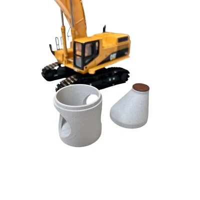 Construction Scale Model Pre Cast Storm Drain Manhole for 48" Pipe 1/50 84" X12' - Image 1 of 4