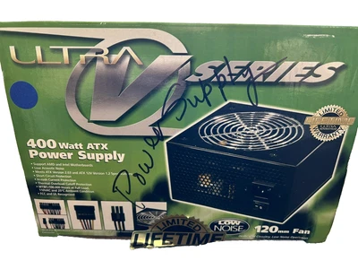 Ultra V Series 400 Watt ATX Power Supply V400BK ULT-31840 (UnTested) No Power Cd - Image 1 of 4