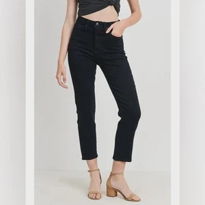 L.T.J Letters To Juliet Jeans Womens 27 The Siena Black High Rise Straight - Picture 1 of 10