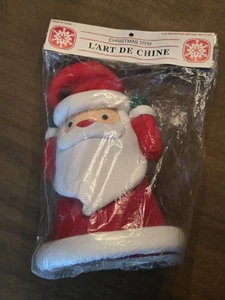 NEW W/ Defect VINTAGE RARE L'Art De Chine Christmas Ornament Santa Tree Topper - Picture 1 of 11