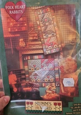 Mumm's the Word FOLK ART RABBITS Quilted Wall Hangings 1994 Pattern - Image 1 of 4