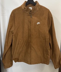 Nike Club Harrington Corduroy Full Zip Up Jacket Men's Size S Brown FZ0631-281 - Picture 1 of 6