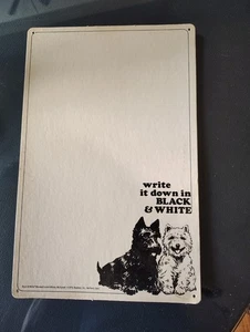Black And White Scotch 1974 Schreibtafel - Bild 1 von 2