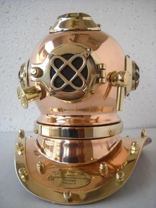 Mark IV. U.S. Navy Mini Diving Helmet Deep Sea Divers Helmet Copper & Brass Gift - Picture 1 of 6