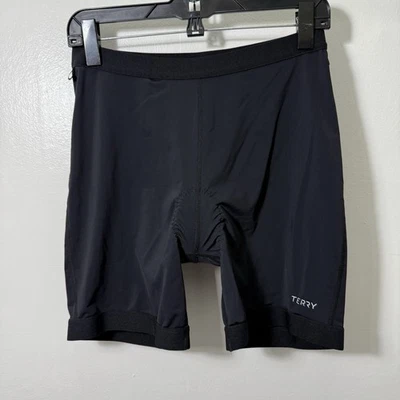 Terry Womens LARGE Cycling Liner Shorts Black Cycle Road Mountain Bike Riding - Image 1 of 4